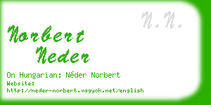 norbert neder business card