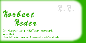 norbert neder business card